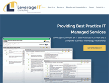 Tablet Screenshot of leverageitc.com